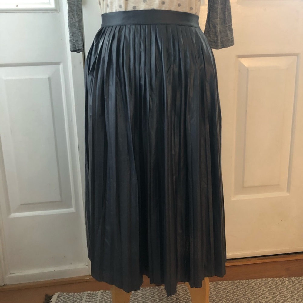 J. Crew Pleated Metallic Midi Skirt